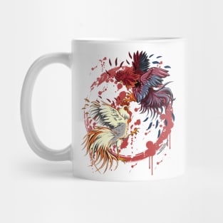 Rooster Cock Fight Farm Animal Chicken Farmer Novelty Gift Mug